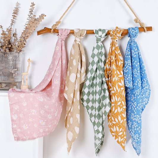 Cotton Baby Muslin Squares - Nature Muse (5 Pack)