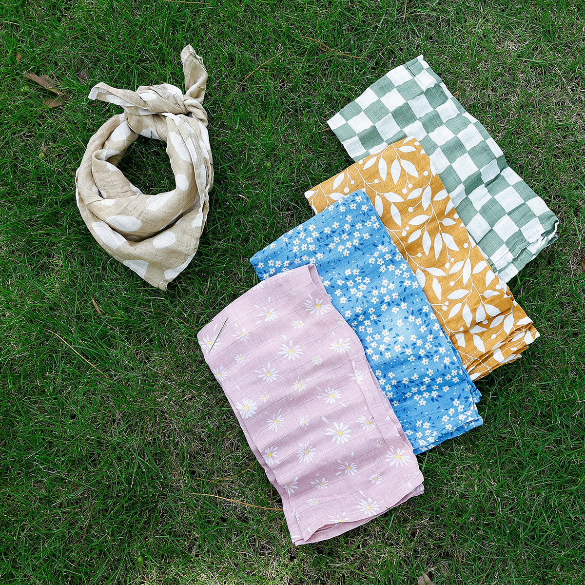 Cotton Baby Muslin Squares - Nature Muse (5 Pack)