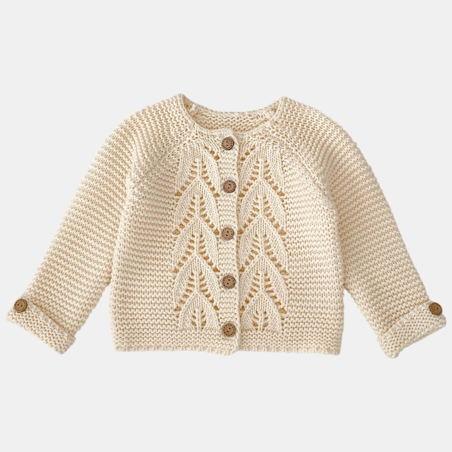 Andi Chunky Knit Cardigan - Cream (3m-3yrs)