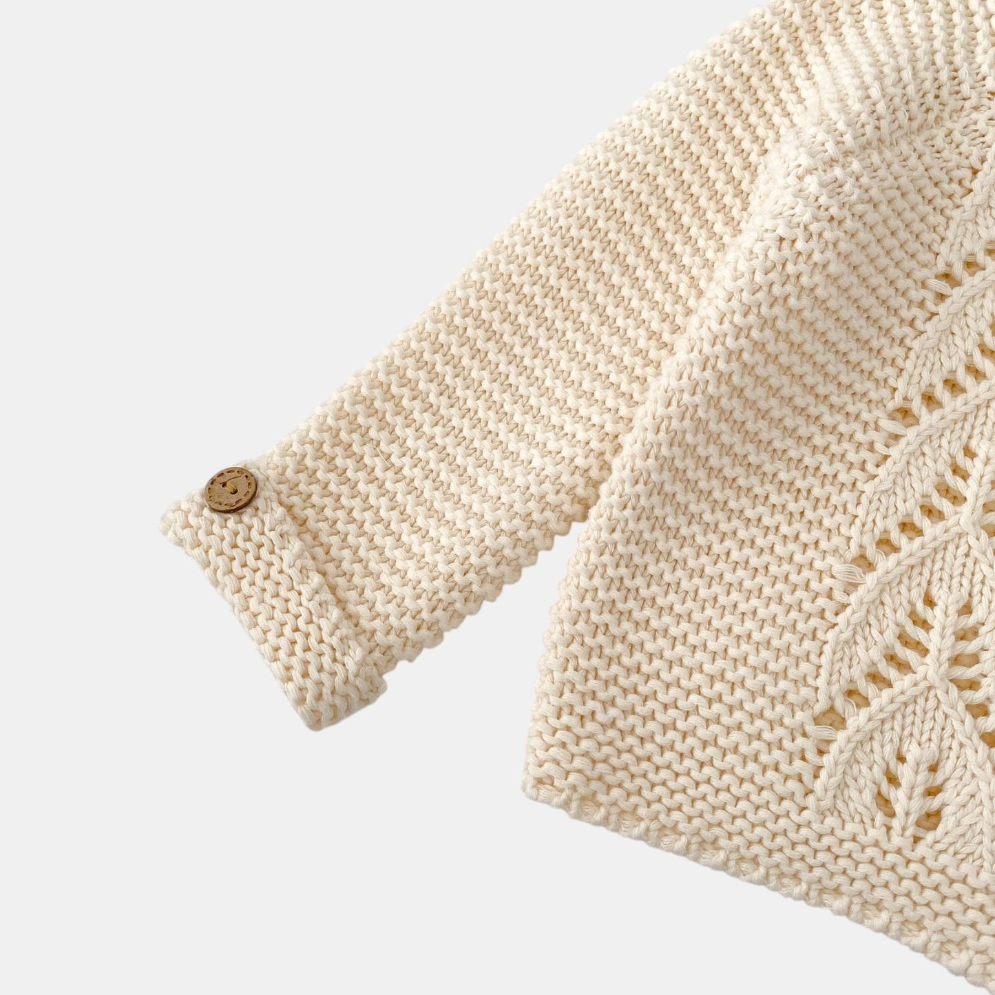 Andi Chunky Knit Cardigan - Cream (3m-3yrs)