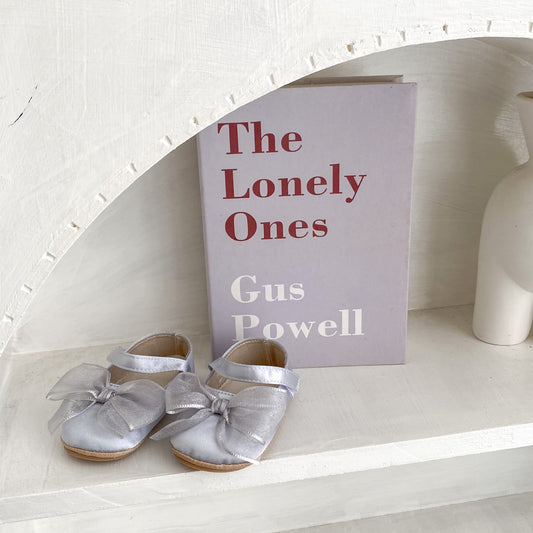 Angel Bow Baby Shoes, Silver (11-13cm)