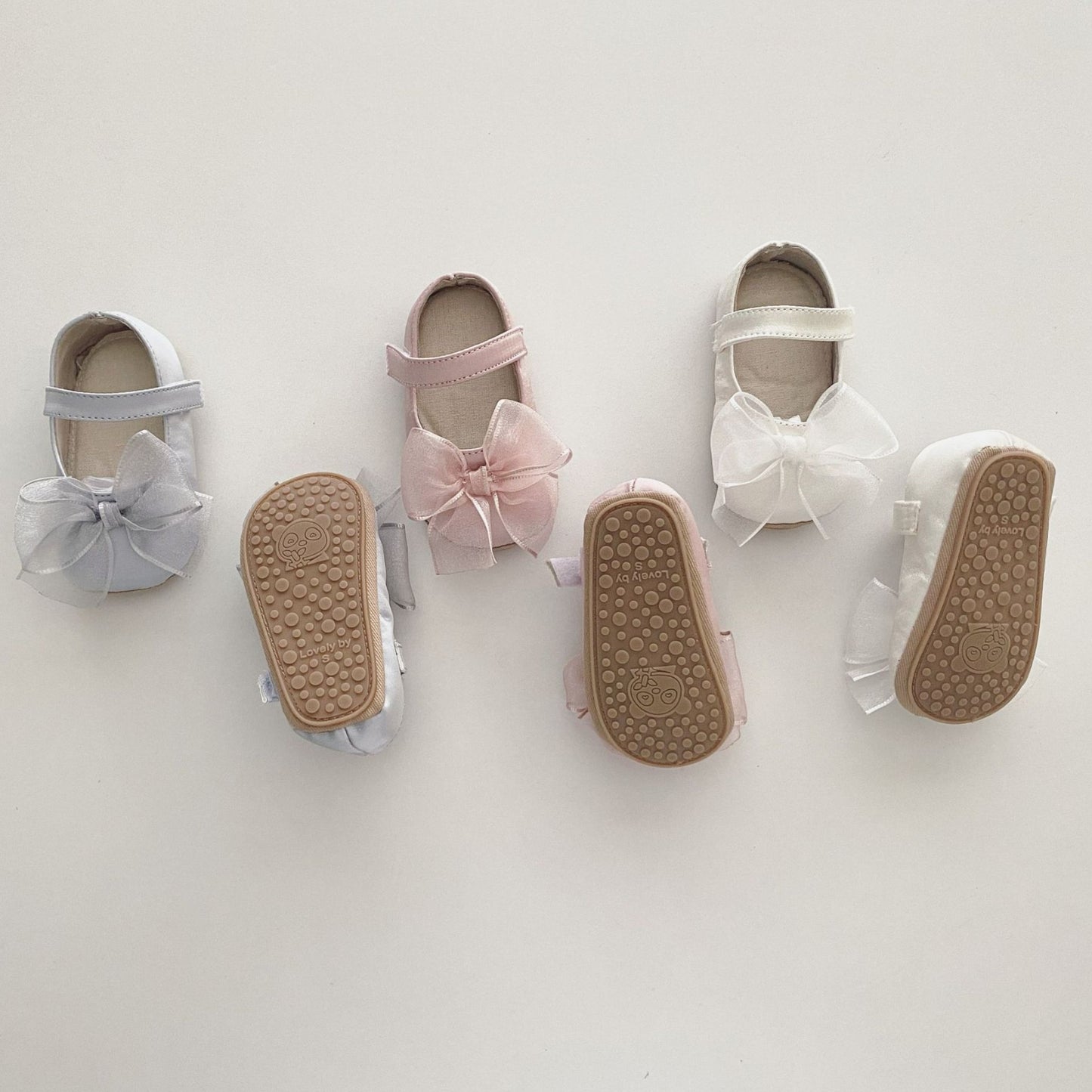 Angel Bow Baby Shoes, White (11-13cm)