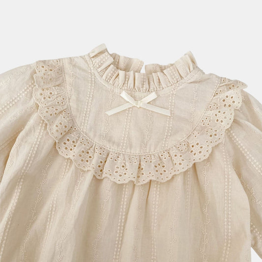 Anya Lace Cotton Romper (3m-24m)