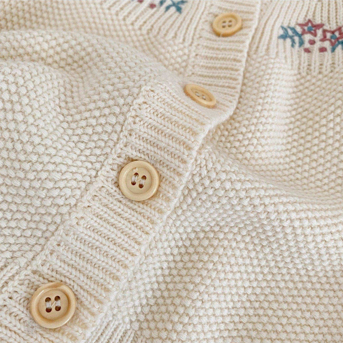 Aster Bloom Cotton Knit Cardigan (3m-3yrs)
