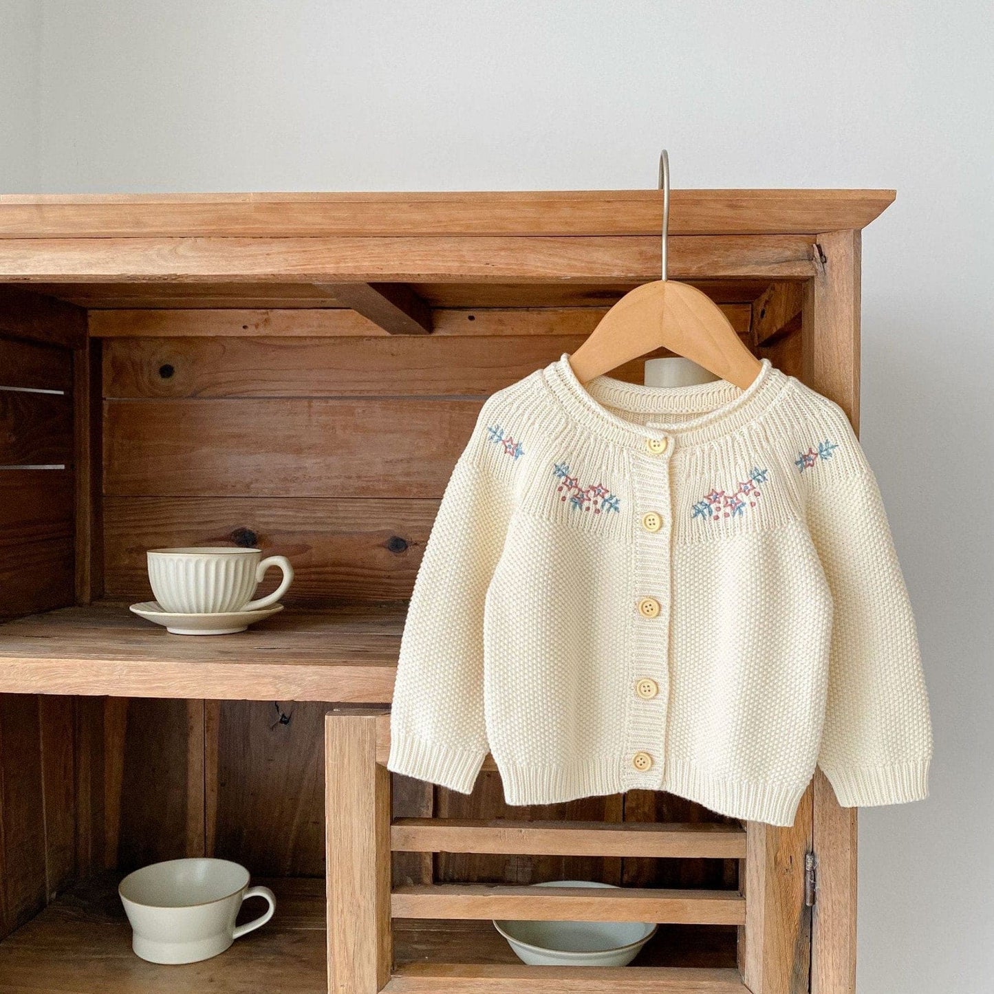 Aster Bloom Cotton Knit Cardigan (3m-3yrs)