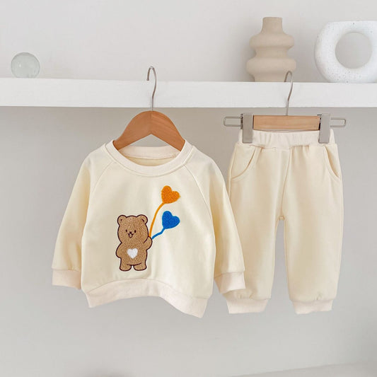 Balloon Bear Cotton Lounge Set (6m-4yrs)