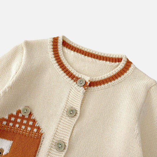 Bear House Cotton Knit Cardigan (3m-3yrs)