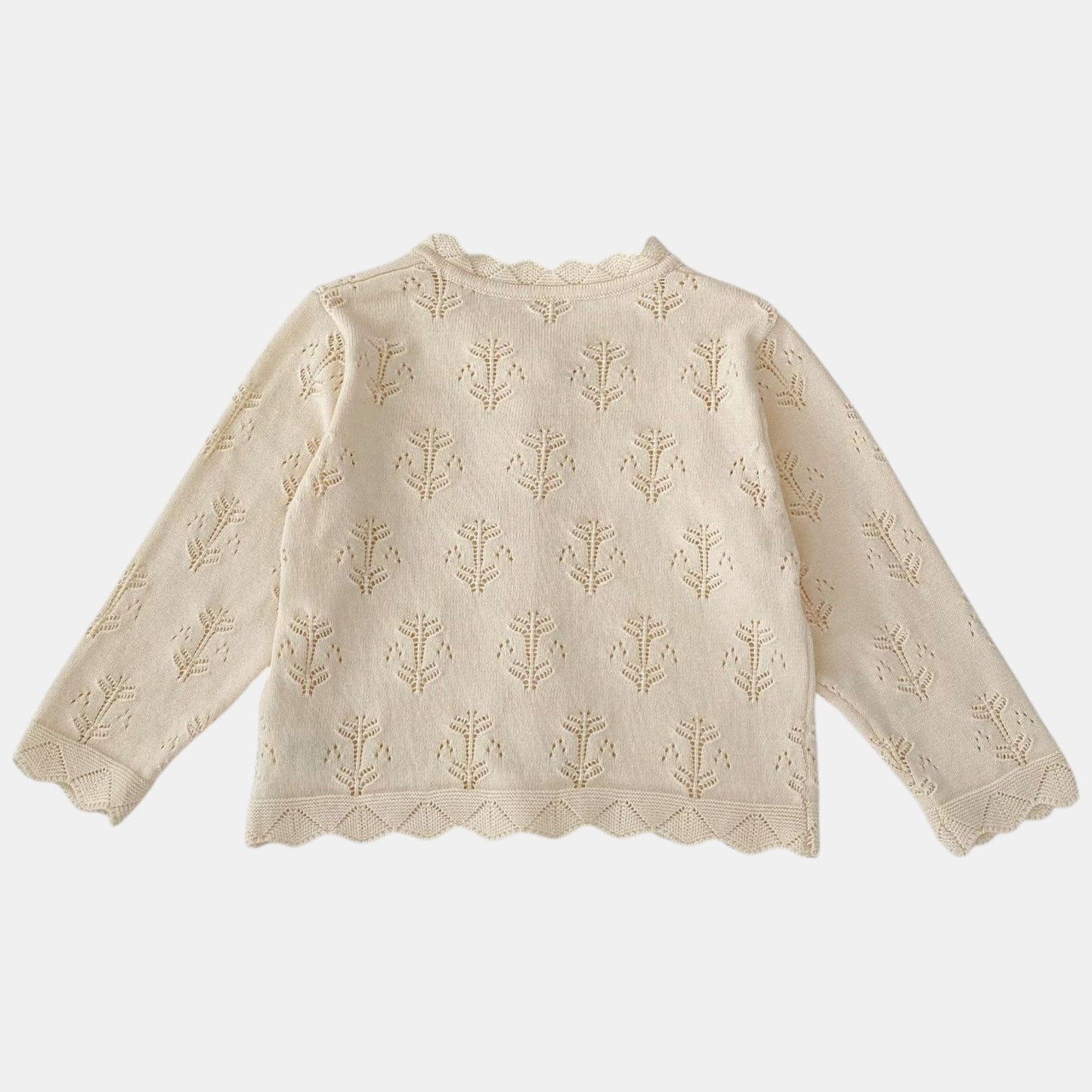Cady Pointelle Cotton Knit Cardigan (3m-3yrs)