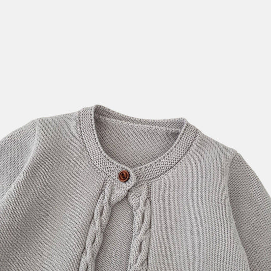 Cendra Grey Cotton Knit Cardigan (3m-3yrs)