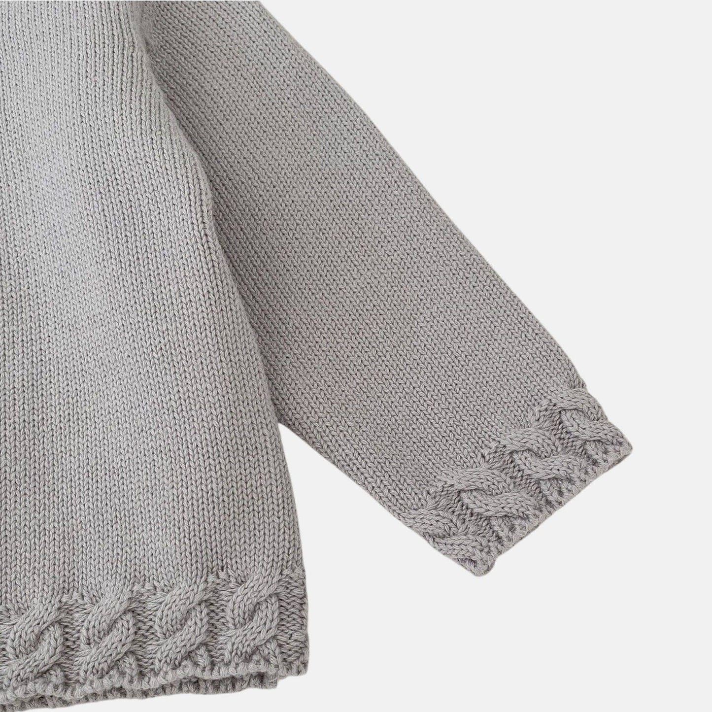 Cendra Grey Cotton Knit Cardigan (3m-3yrs)