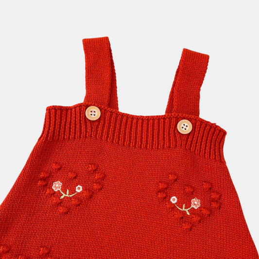 Cherish Heart Cotton Knit Romper (3m-3yrs)