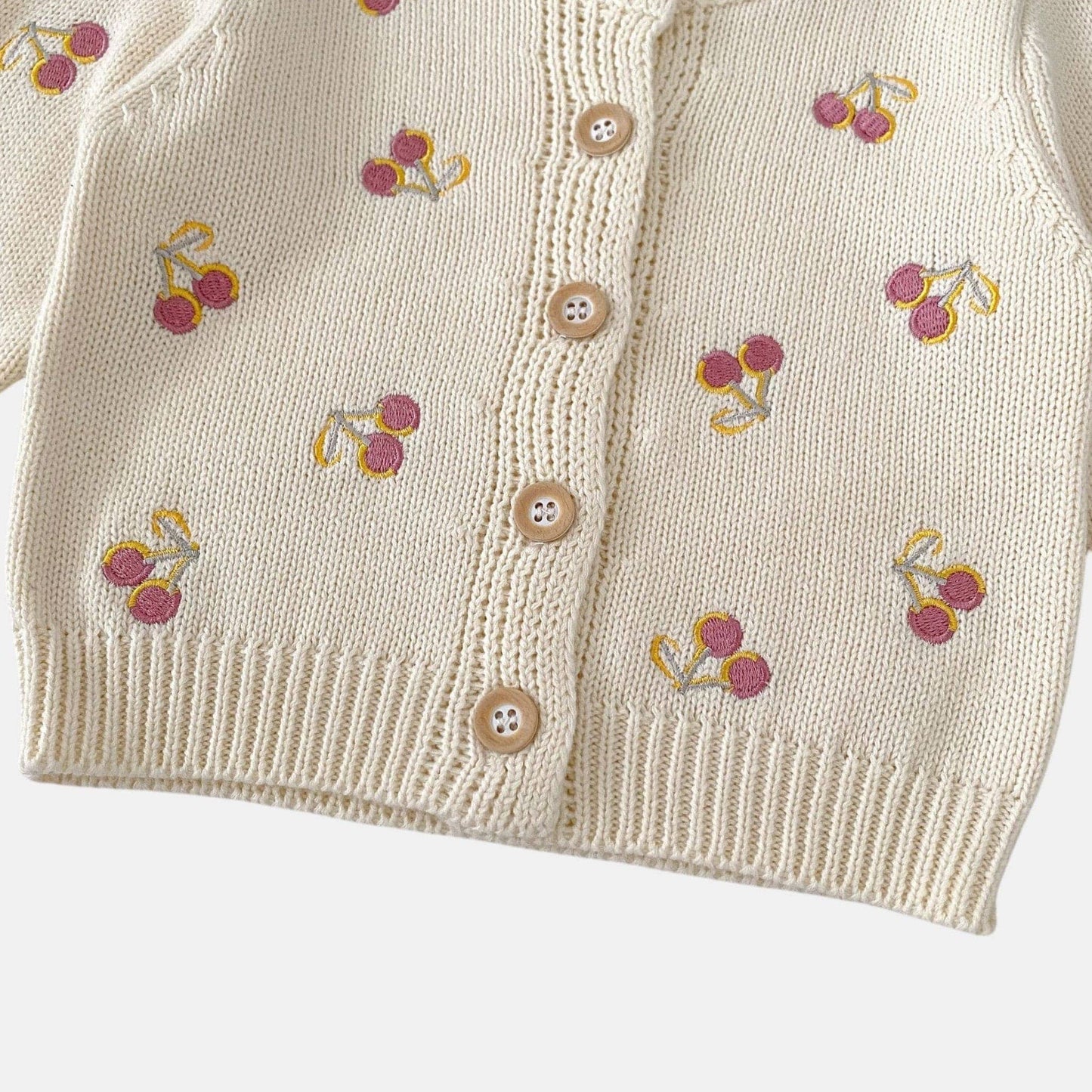Cherry Bonbon Cotton Knit Cardigan (3m-3yrs)