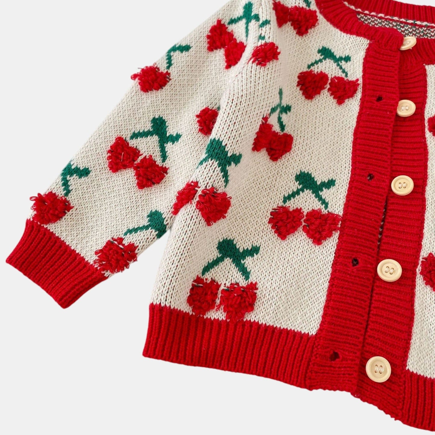 Cherry Delight Cotton Knit Cardigan (3m-3yrs)
