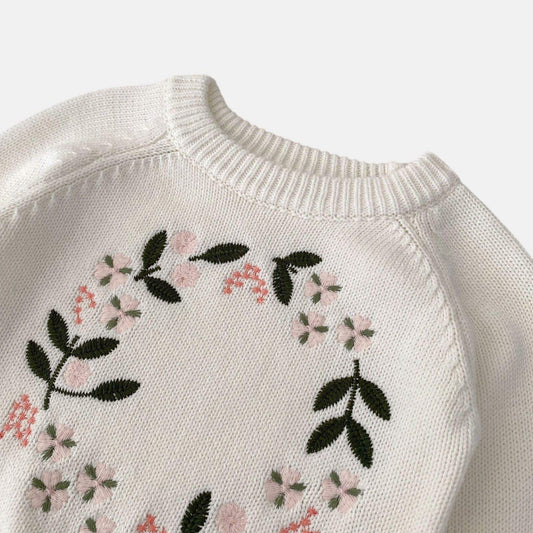 Clara Halo Cotton Knit Sweater (3m-3yrs)