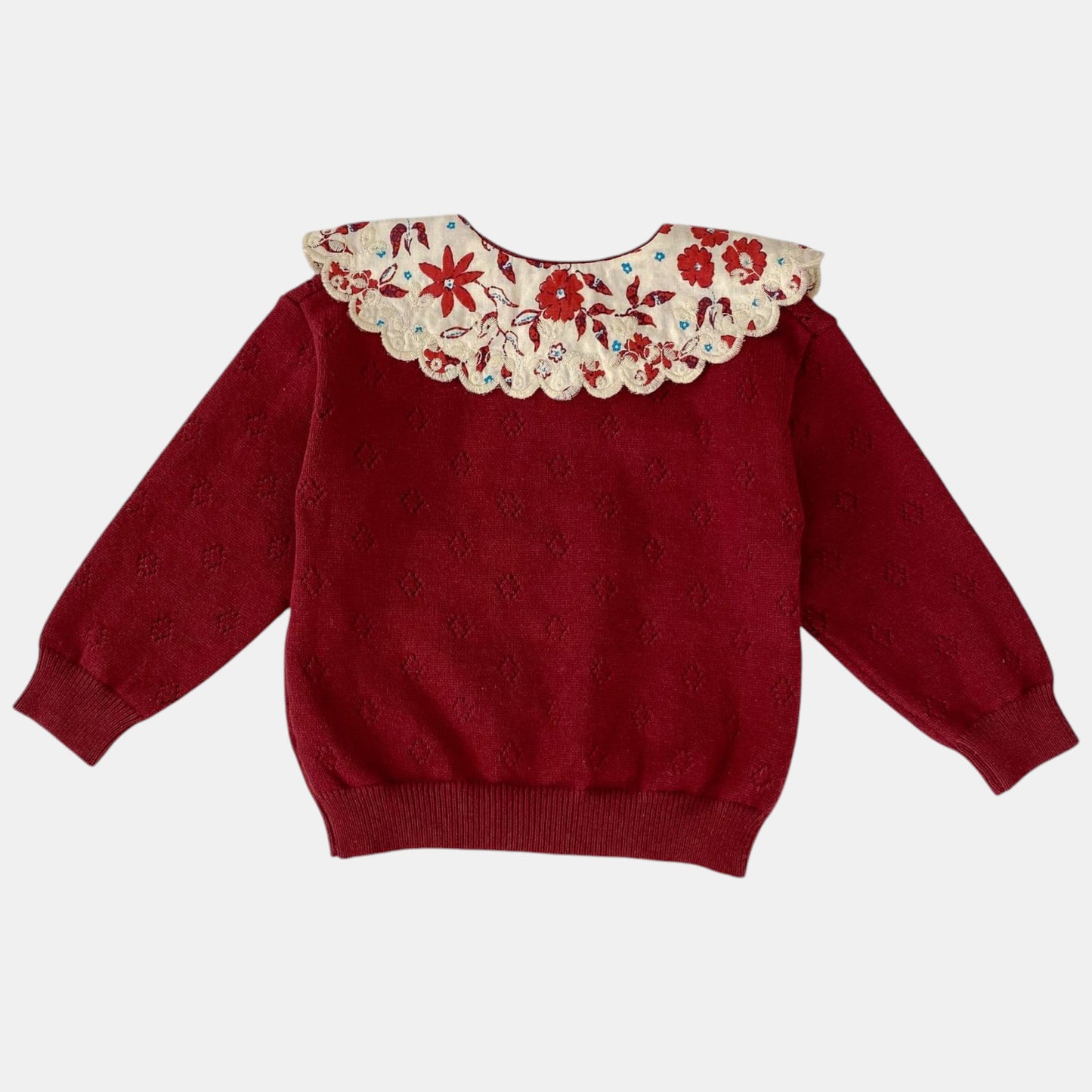 Colette Rouge Knit Cotton Sweater (3m-3yrs)