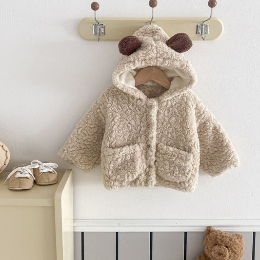 Cosy Bear Plush Hooded Jacket (6m-4yrs)