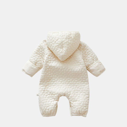 Cream Blossom Quilted Baby Pramsuit (3m-3yrs)