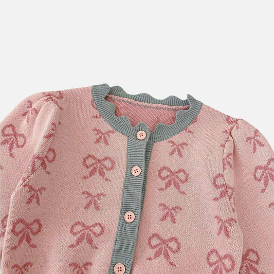 Dolly Bow Cotton Knit Cardigan (3m-3yrs)