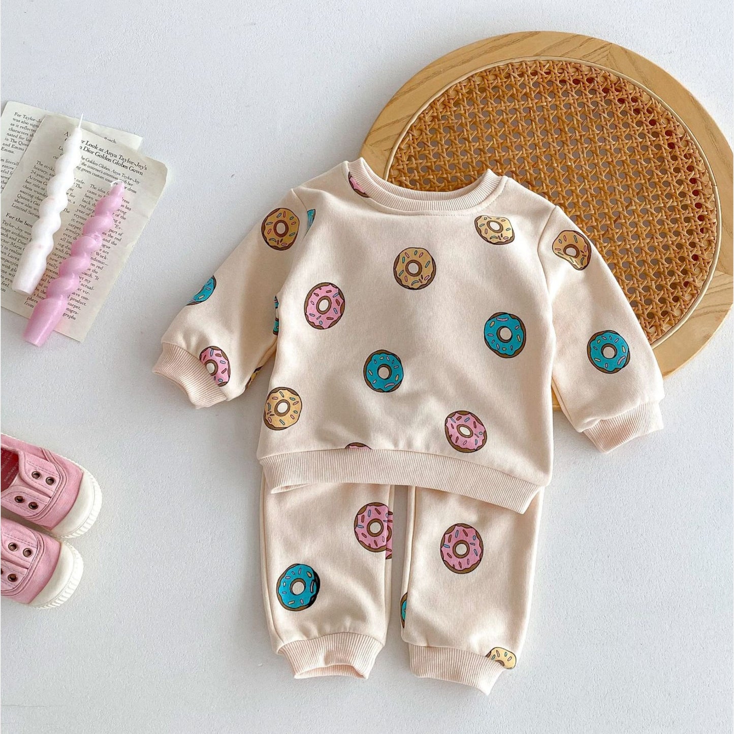 Doughnut Dreaming Cotton Lounge Set (6m-4yrs)