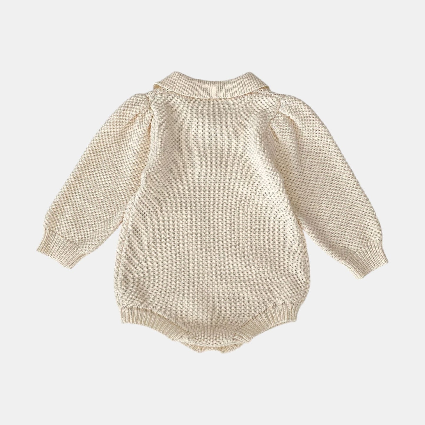 Drew Polo Knit Romper - Almond (3m-24m)