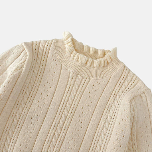Ella Ruffle Cotton Knit Sweater (3m-3yrs)