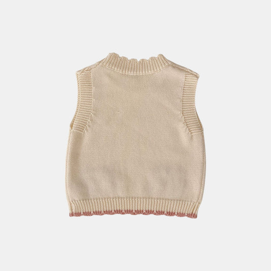 Elodie Floral Cotton Knit Vest (3m-24m)