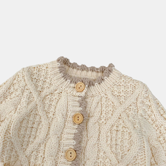 Emery Braid Cotton Knit Cardigan (3m-3yrs)