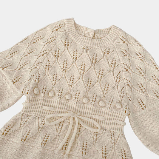 Enna Pointelle Cotton Knit Romper (3m-24m)