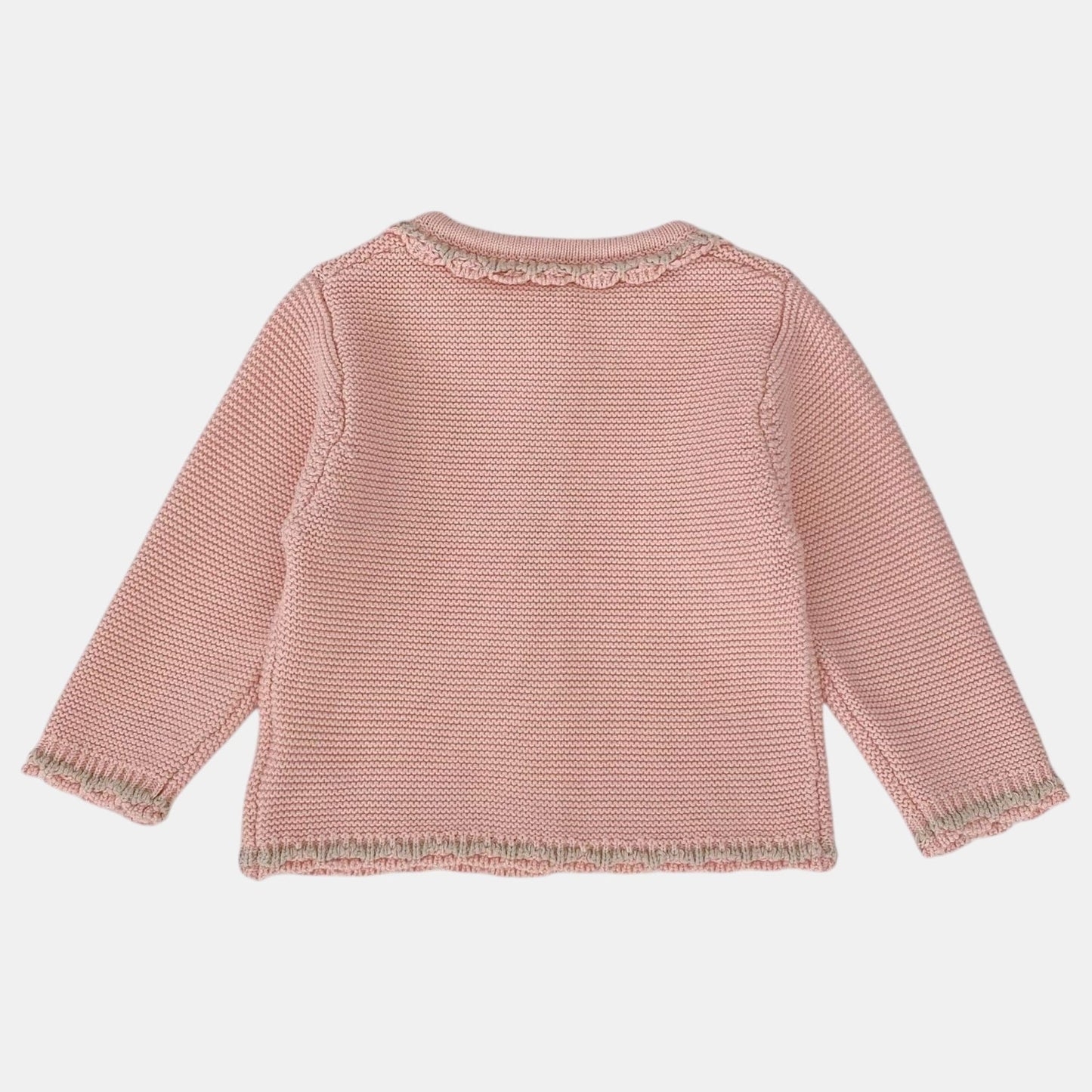 Etta Pink Cotton Knit Cardigan (3m-3yrs)