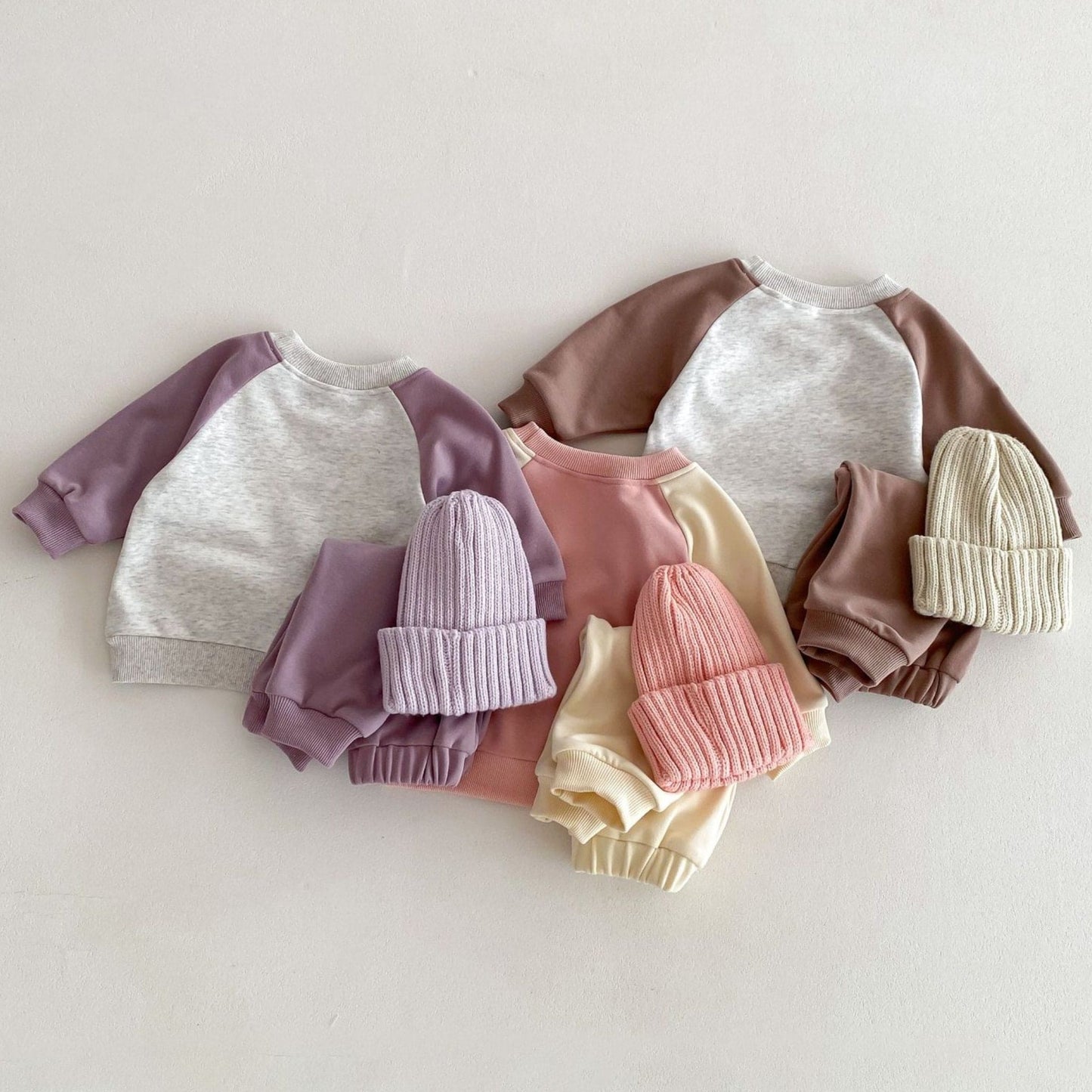 Faux Pocket Cotton Lounge Set, Purple (6m-4yrs)