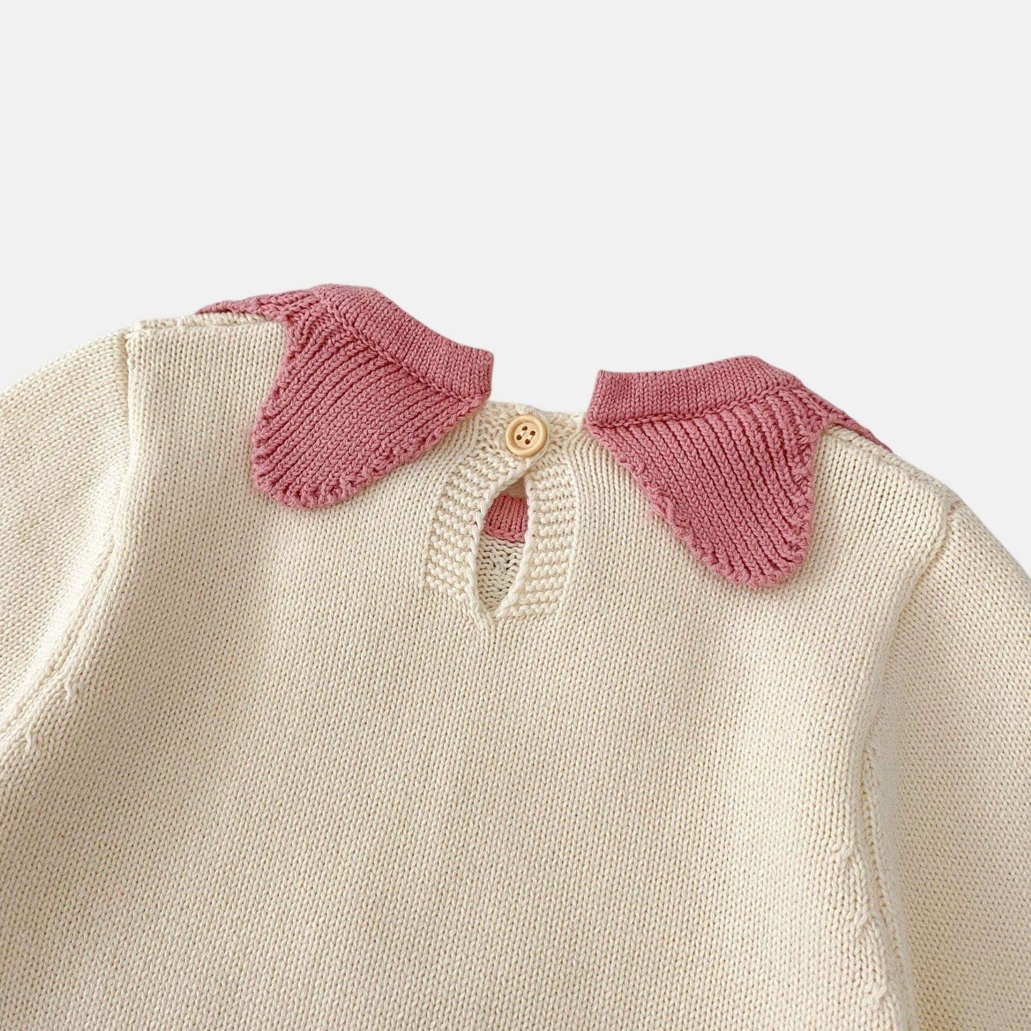 Fifi Petal Cotton Knit Romper (3m-24m)