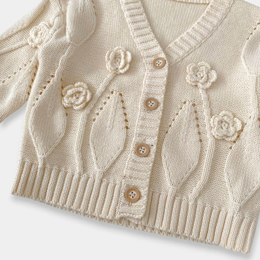 Florence Bloom Cotton Knit Cardigan (3m-3yrs)