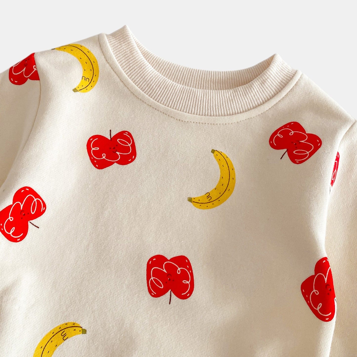 Fruity Mix Cotton Lounge Set, Cream (6m-4yrs)