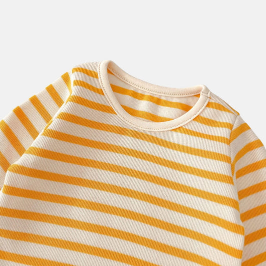 Golden Stripe Cotton Rib Top (3m-3yrs)