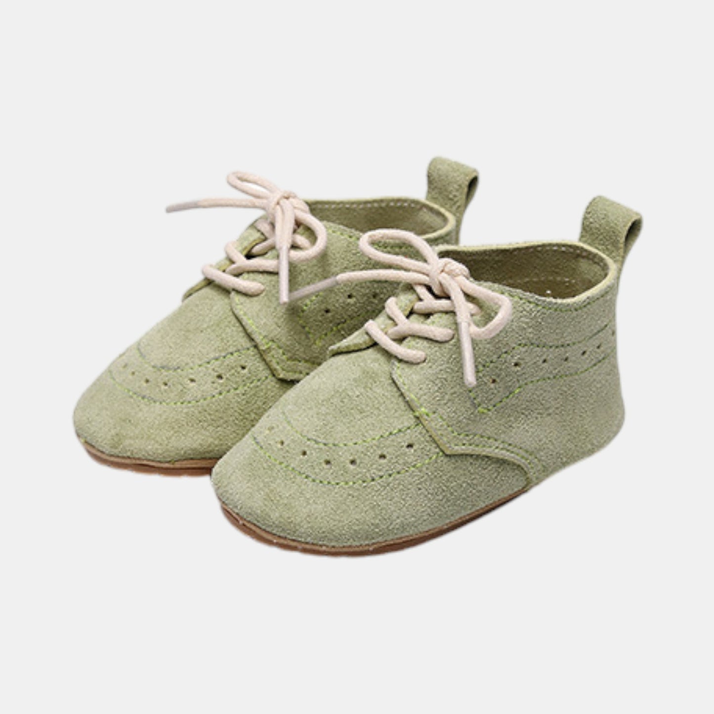 Green Suede Baby Boots (11-13cm)