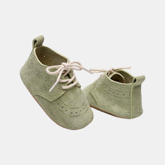 Green Suede Baby Boots (11-13cm)