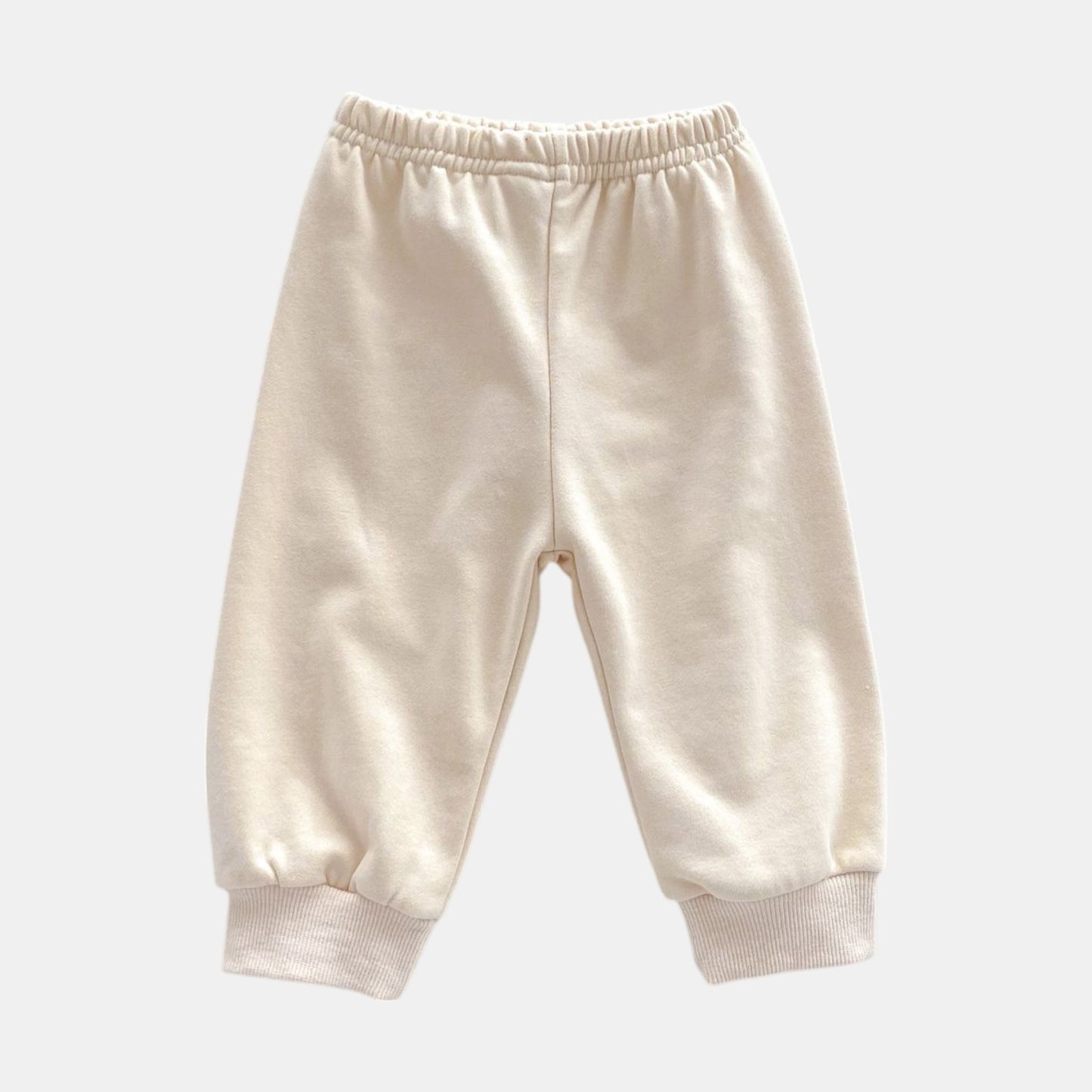 Happy Bear Cotton Lounge Set, Cream (3m-3yrs)