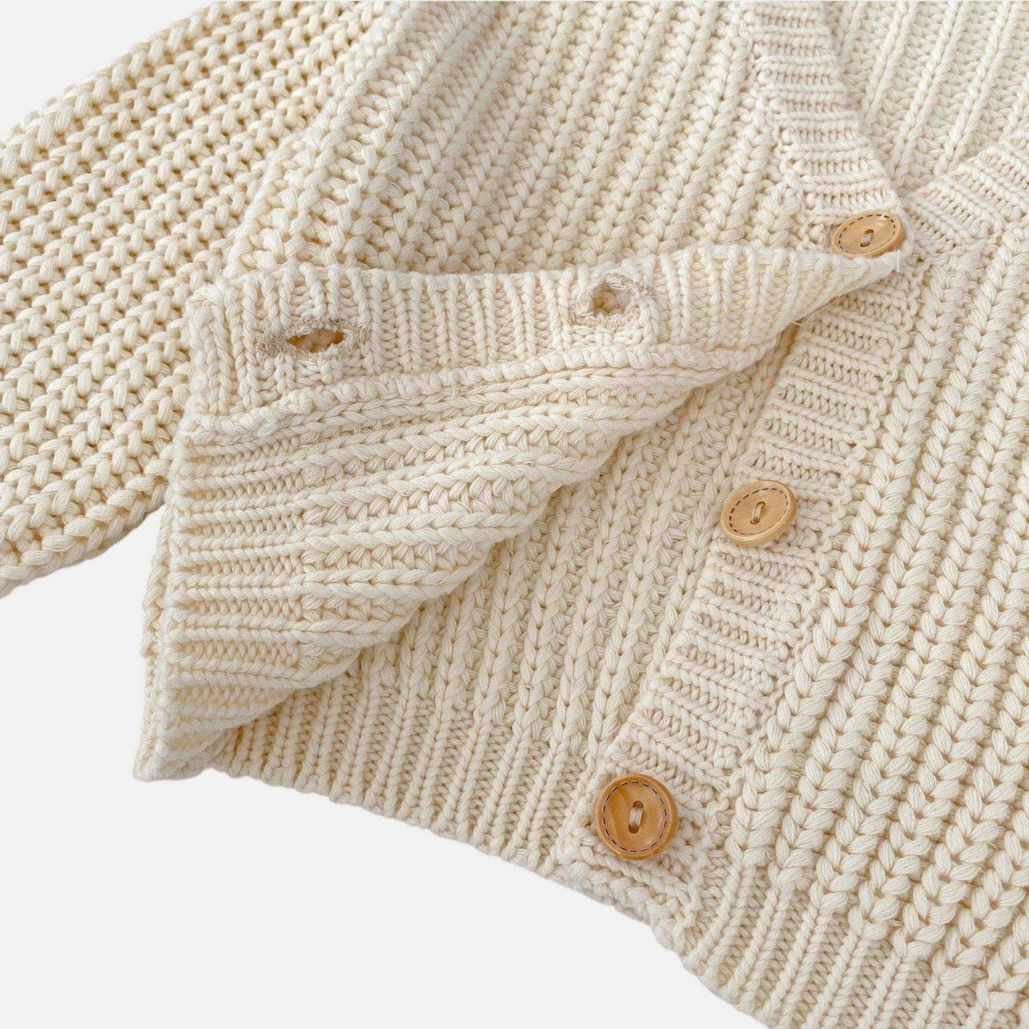 Hayden Chunky Knit Cardigan - Cream (3m-3yrs)