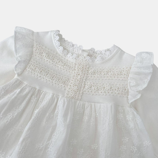 Ines Floral Cotton Romper Dress (3m-24m)