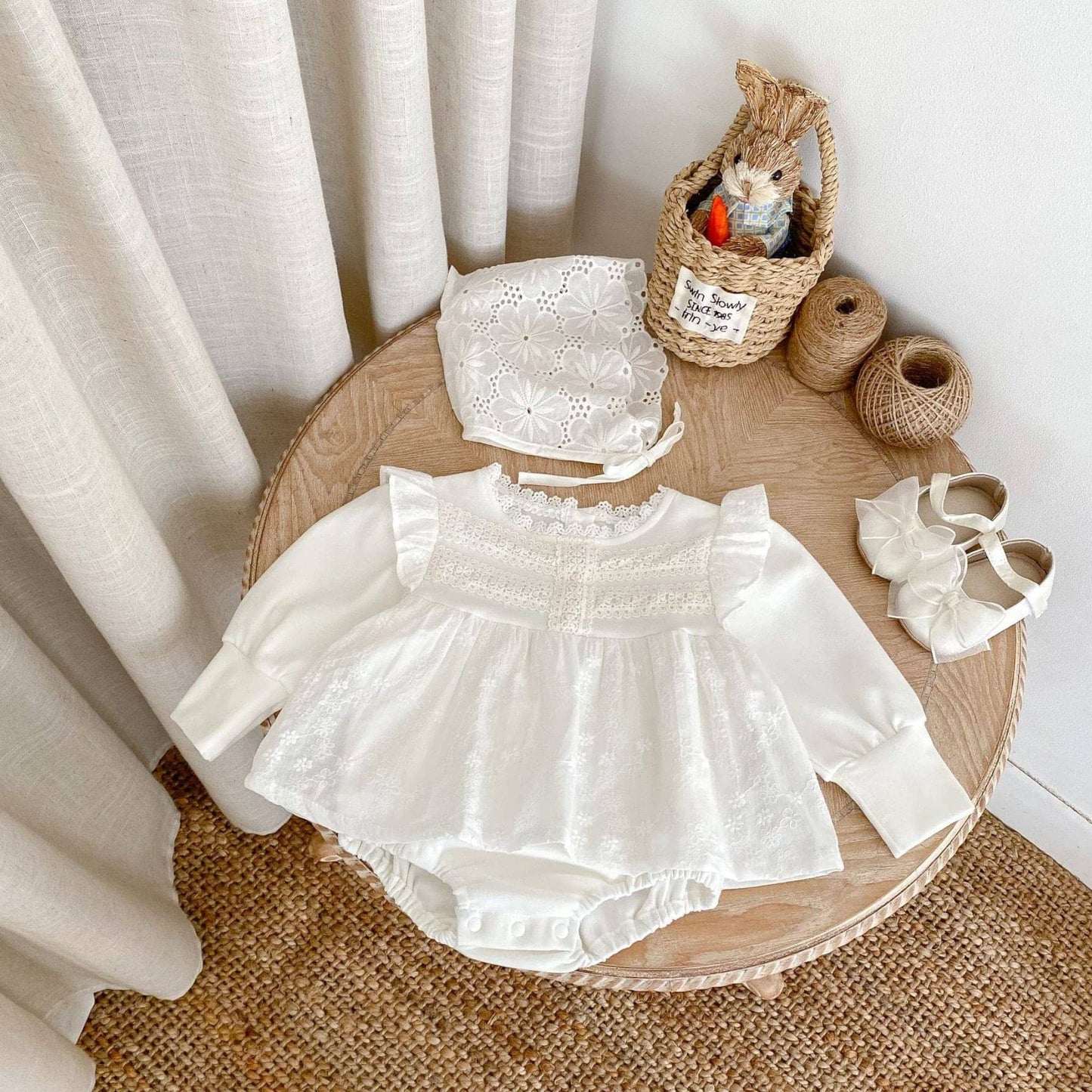 Ines Floral Cotton Romper Dress (3m-24m)