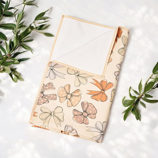 Waterproof Baby Changing Mat, Bows - Lifestyle - Bambisserie