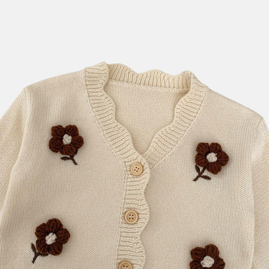Josie Floral Cotton Knit Cardigan (3m-3yrs)