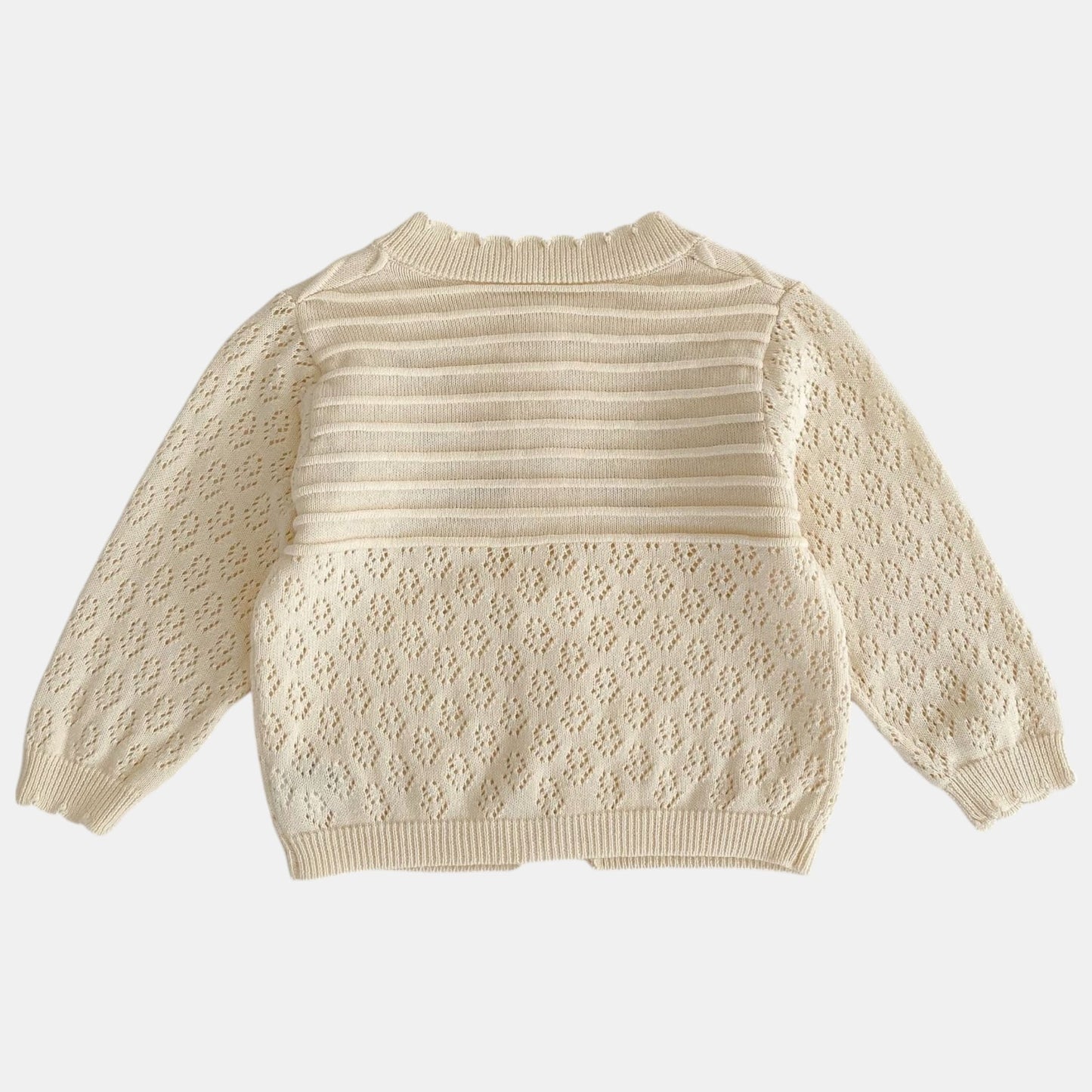 Junie Pointelle Cotton Knit Cardigan (3m-3yrs)