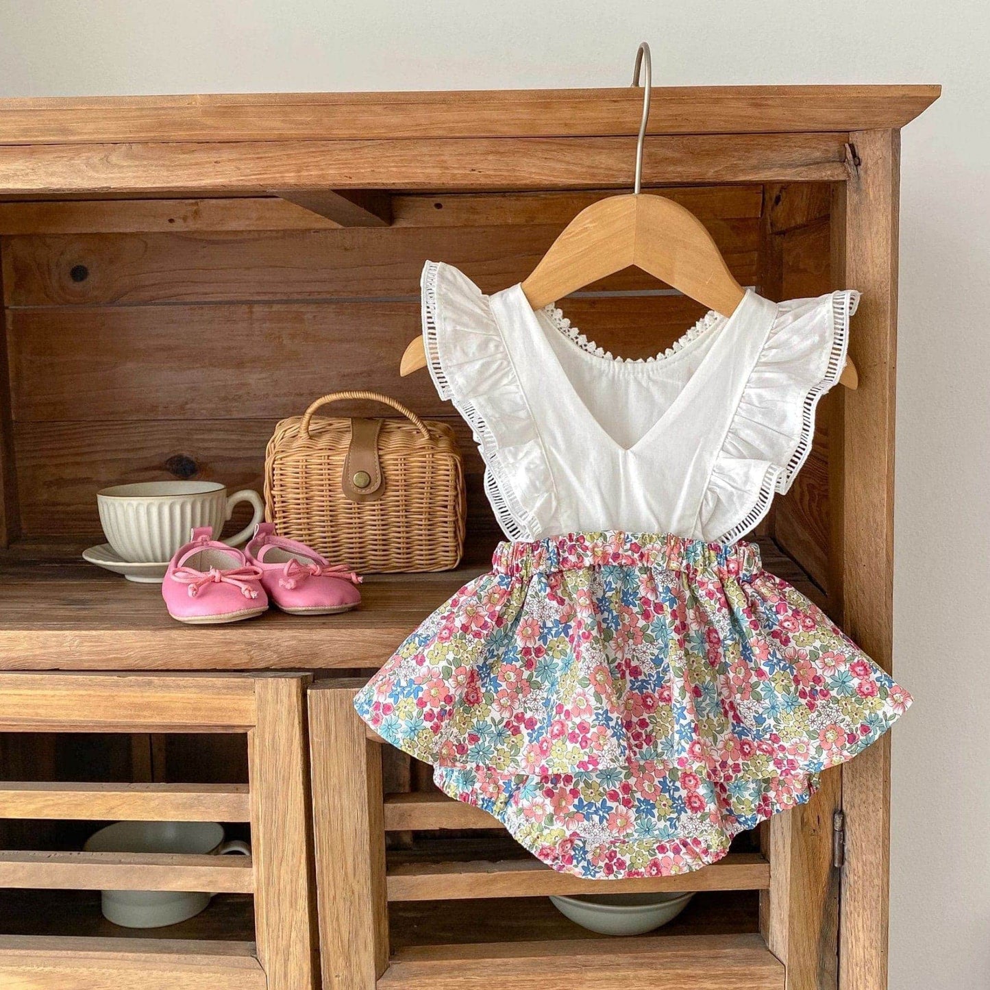 Kimi Floral Cotton Romper Dress (3m-24m)