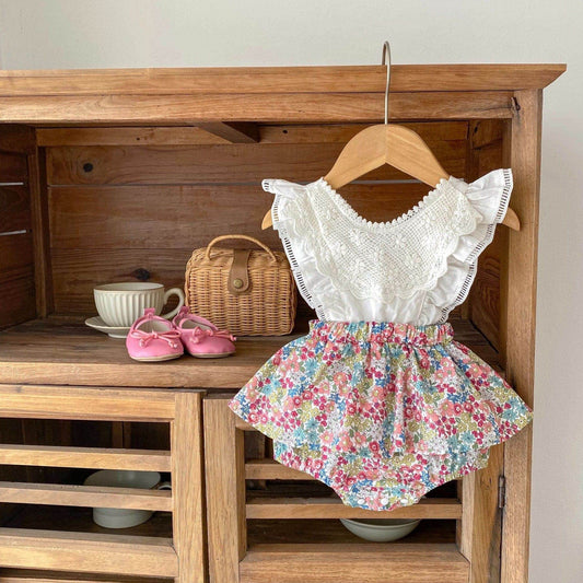 Kimi Floral Cotton Romper Dress (3m-24m)