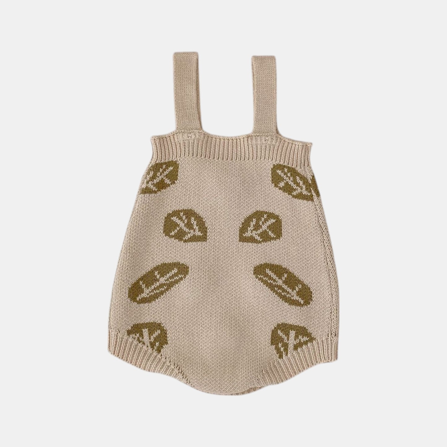 Leaf Jacquard Cotton Knit Romper (3m-3yrs)