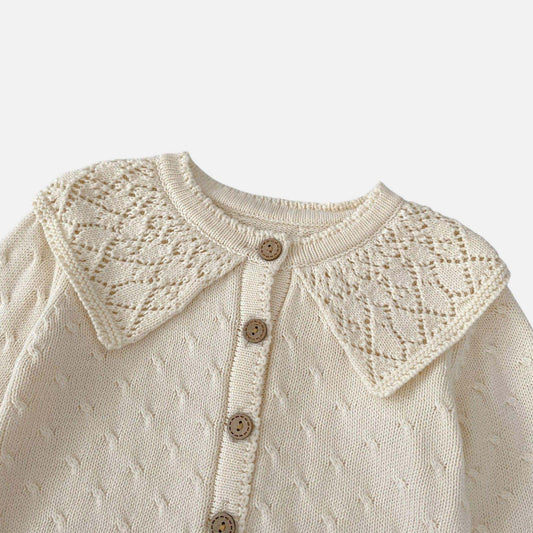 Lucia Pointelle Cotton Knit Cardigan (3m-3yrs)