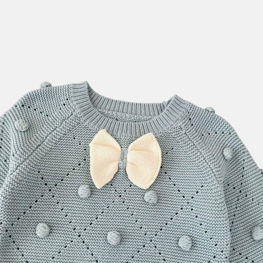 Marina Bow Cotton Knit Sweater (3m-3yrs)