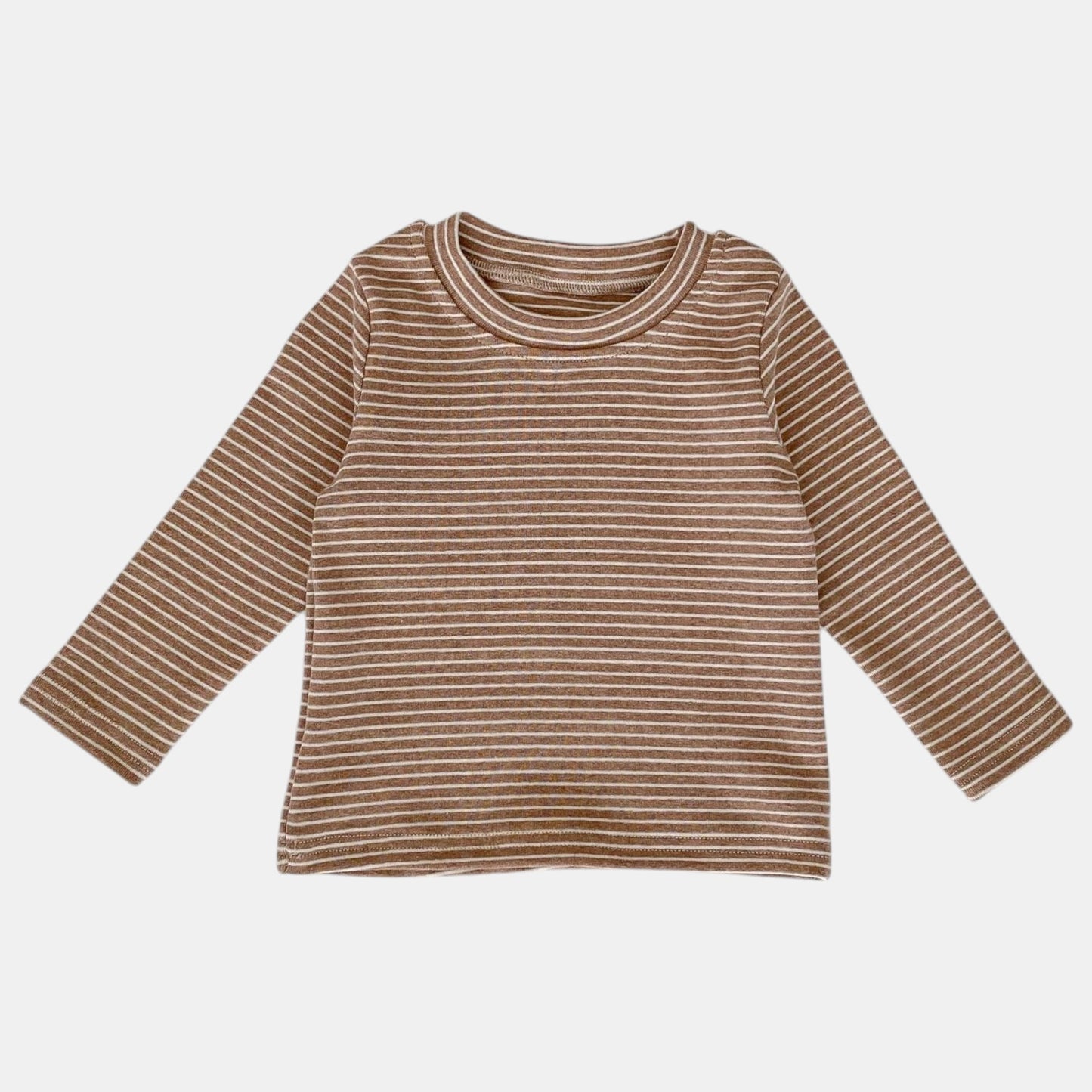 Mocha Stripe Cotton Top (3m-3yrs)