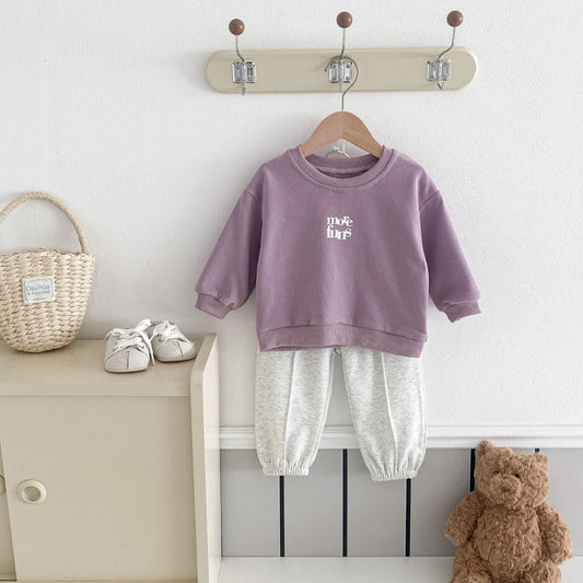 More Funs Cotton Lounge Set, Purple (6m-4yrs)